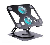 XuQiZZpp Support réglable pour ordinateur portable rotatif à 360 degrés pour ordinateurs portables et tablettes jusqu'à 15,9" avec hauteurs de 50 mm et 290 mm en acier au carbone