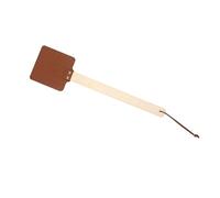 XuQiZZpp Tapette à mouches haute performance conçue avec une tête en cuir synthétique et une poignée en bois stable pour la maison ou le jardin. Tapette à mouches en cuir synthétique