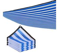 XUQQU Filet D'ombrage Rayé pour Piscine, Protection Solaire À 85%, Tissu D'ombrage Extérieur Perméable, Toile Ombrage pour Plantes De Jardin Et Nids d'animaux(4.0 * 4.0m/13.1 * 13.1ft)