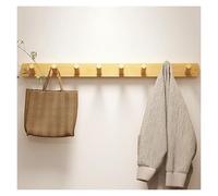 XUQQU Porte Manteau Mural Bois, Patere Murale, Porte-manteau Mural Moderne Avec 4/6/8 Crochets Pour Manteau, Veste, Sacs À Main Et Plus Encore, Patère Murale Bois(Natural,79cm/31.1in)