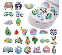 XURJUMI 35 Pièces Charmes De Chaussure, Pins Croc Charmes De Chaussure, Pins Crocs, Breloque Pour Sabots Sandales, Pour Jeunes Filles Et Garçons