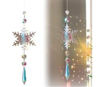 XURJUMI Attrape-Soleils En Cristal De Noël, Acrylique Flocon De Neige Glaçon Suspendu Pendentif Flocons De Neige Décoration,Soleil Cristal Décoration,Cristal Ornement Capteur