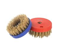 Xuro Brosse Abrasive circulaire ronde de 4 pouces 110mm for le nettoyage, le polissage, la pierre de meulage, le granit et le marbre for obtenir un effet cuir(80,M16)