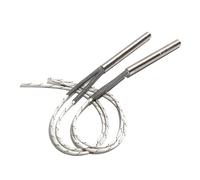 Xuro Cartouche chauffante 316SS basse pression 12/24/36/48 V 10 x 160-300 mm, tube chauffant à tête unique 225 W-420 W for pièces de rechange de moules, lot de 2 pièces(48V,280W 10x200mm)