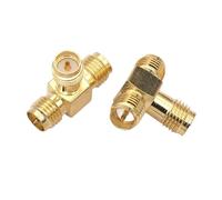 Xuro Connecteur SMA Double voie/Double inverse RPSMA-JJ KK JWK KKF KKY, vis intérieure, trou intérieur/broche intérieure, adaptateur de Type L, 1/5/10 pièces(RP-SMA-KKK,1 Pcs)