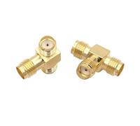 Xuro Connecteur SMA Double voie/Double inverse RPSMA-JJ KK JWK KKF KKY, vis intérieure, trou intérieur/broche intérieure, adaptateur de Type L, 1/5/10 pièces(SMA-KKK,10 Pcs)