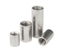 Xuro Écrou de couplage de colonne ronde en acier inoxydable 304, M3, M4, M5, M6, M8 à M16, rallonge épaisse, écrou de connexion cylindrique allongé(OD12xM8x15 (10pcs))