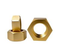 Xuro Écrou hexagonal en laiton DIN934, filetage métrique, for boulons et vis M1,4 M1,6 M2 M2,5 M3 M4 M5 M6 M8 M10 M12 M14 M16 M20(M2.5 (100Pcs))