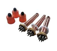 Xuro Élément chauffant en cuivre avec sonde DN32 1,2 pouce DN40 1,5 pouce DN50 2 pouces Résistance de chauffage à filetage 110 V/220 V 3-12 kW 1 pièce(DN50 58mm,110V,4.5KW 225mmL)