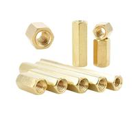 Xuro Entretoises de carte mère en laiton, vis d'espacement de goujon de rack de carte mère hexagonale, piliers femelles en cuivre hexagonaux for PCB, boulons M2 M2,5 M3 M4 M5 M6.(9mm (30Pcs),M2)