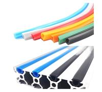 Xuro Joint plat de 1/5 mètre, série 20/30/40/45, 6 mm/8 mm/10 mm, for profilé aluminium européen, couvercle/panneau à fente souple, imprimante 3D, machine à poutre en C(WHITE,10mm 5M)