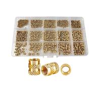 Xuro Kit d'écrous de réglage thermique moletés en cuivre et laiton M2-M6