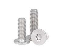 Xuro Lot de 10 vis à tête plate Torx six lobes ultra fines en acier inoxydable 304, M2, .5, M3, M4, M5, M6, M8(30mm,M6)