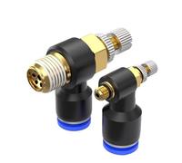 Xuro Lot de 20, 50 ou 100 raccords pneumatiques réglables de 1/8, 1/4, 3/8, 1/2, for régulateur de vitesse d'air SL, vanne d'accélérateur, tuyau de 4, 6, 8, 10 mm(Khaki,100 PCS)