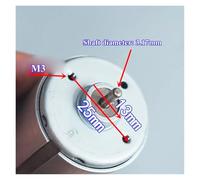 Xuro Moteur électrique Micro 38 mm, rotor 7 pôles RS-550/555, double arbre, CC 5 V-12 V, 6,4, 10000 tr/min