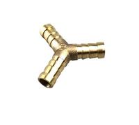 Xuro Raccord de tube en laiton 3 et 4 voies, coude droit for câble de 6, 8, 10, 12, 14, 16, 19 mm, connecteur cannelé en cuivre, adaptateur union(Y 3 Way,19mm)