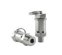 Xuro Soupape de sécurité à ressort sanitaire en acier inoxydable 304, 1/4" 1/2" BSPT mâle, 0,5 1 2 3-10 bar, for compresseur d'air DN8(1/4",1 bar,1PC)