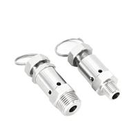Xuro Soupape de sécurité de décharge d'air réglable sanitaire en acier inoxydable 304 de 1/4" et 1/2" for compresseur d'air de brassage maison(1/2",0.5mpa)