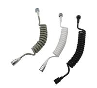 Xuro Tuyau de douche réglable à ressort for salle bain, toilettes, tuyau souple, pistolet pulvérisateur for eau chaude et froide, câble téléphonique(1.5 M Gray)