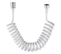 Xuro Tuyau télescopique de 1,5 m ou 2 for ligne téléphonique, tuyau d'arrosage for toilettes, bidet, pistolet pulvérisateur, douche, buse(White 2M)