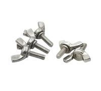 Xuro Vis à tête papillon en acier inoxydable 304, lot de 1/2/5 pièces, M3, M4, M5, M6, M8, M10, M12, A2-70, à serrage manuel(12mm,M3 (5pcs))