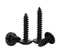 Xuro Vis autotaraudeuses à tête bombée cruciforme en acier au carbone noir, 20/50/100 pièces, M2.6 M3 M3.5 M4 M5, L: 5-50 mm(35mm,M5 (20pcs))