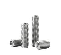 Xuro Vis sans tête M2 .5 M3 M4 M5 M6 M8 DIN916 304 en acier inoxydable à six pans creux, pointe coupelle Allen, ensemble de bricolage for poignées porte, boulons robinet(12mm,M3 x 50Pieces)