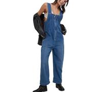 XUSAI Dark Blue,S,Salopette Ample en Jean Vintage pour Femme, décontractée, Ample, sans Manches, Jambe Large, avec Poches