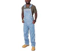 XUSAI Salopettes Denim Bib Overall Mode Décontractée Coupe Robuste Jeans Ensemble Réglable Travail Bib Jumpsuit,Light blue,3XL