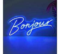 Xusdamyj Bonjour Applique murale à LED néon pour chambre à coucher