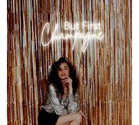 Xusdamyj But First Panneau néon Champagne - Décoration de fête individuelle - Changements de couleur