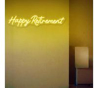 Xusdamyj Enseigne lumineuse néon « Alles Gute zum Ruhestand » pour décoration murale, alimentée par USB, pour la fête d'adieu dans la chambre à coucher