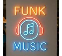 Xusdamyj Funk Music - Panneau néon à LED - Pour les maisons de live, les trous d'homme, les fêtes, les studios de musique, la maison, les clubs