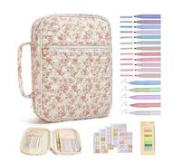 Xusdamyj Housse de bible pour femme, grand sac de transport de la Bible, support de la Bible avec fournitures d'étude de la Bible et poignée, étui de transport pour la Bible, sac d'église, cadeau pour