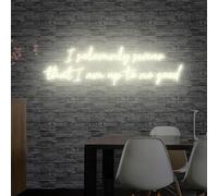 Xusdamyj Je jure solennellement que je n'ai pas de bon signe néon LED signe lumineux pour chambre, cour, maison, décoration murale, cadeau pour elle, signe néon personnalisé, lumière néon