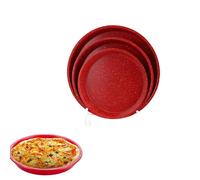 Xusdamyj Lot de 3 plaques à pizza antiadhésives pour la cuisine à la maison, 3 tailles L, M, S
