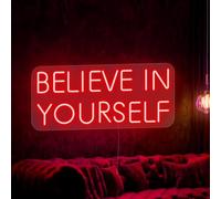 Xusdamyj Panneau néon avec citation de motivation et inscription « Sei du selbst »