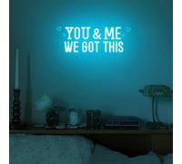 Xusdamyj Toi et moi, nous avons ce panneau néon, décoration de salle de gym, salle de gym