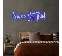 Xusdamyj You've Got This Panneau néon personnalisé pour bureau, salle de gym, décoration de salle de sport, citations de motivation à la maison