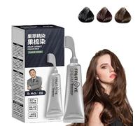 Xusheng Black Fruit Dyeing Cream, Xusheng Dyeing Cream, Natural Plant Fruit Hair Dye Cream, Hair Dye for Gray Hair Coverage, Black Hair Dye for Men Women (chestnut brown)