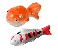 Xusxes 2 Pièces Faux Poisson Aquarium Qui Nage Poissons Flottants en Céramique pour Aquarium Poisson Bain Qui Nage Poisson Rouge Artificiel Flottant Poissons Koi Poissons Artificiels (Rouge Et Blanc)