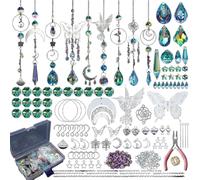 Xusxes 400 PiècesDIY Cristal Suncatchers,Suncatcher, Kits de Fabrication de Attrape Soleil, Pendentif Cristal à Suspendre Attrape Lumière pour fenêtre, jardin, Noël Extérieur