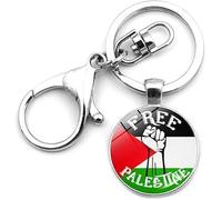 xutao Porte-clés drapeau de la Palestine libre Palestine Homard Porte-clés Chaîne pour la maison Clé de voiture Palestine unilatérale Porte-clés Porte-clé Bijoux Cadeau, multicolore, F