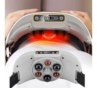 XUTNZA Masseur Abdominal, Instrument De Pétrissage du Ventre Bian Stone avec 6 Points De Massage, Fonction Compresse Chaude, 3 Modes Et 3 Niveaux De Force, Pétrissage Shiatsu Haute Fréquence À 360°