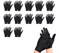 xutong Lot de 12 paires de gants en coton - Noir - Taille universelle - Matériau extensible - Pour examen des accessoires, soins quotidiens