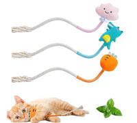 xutong Lot de 3 cordes à mâcher pour chat - Multifonctionnelles - Avec nettoyage des dents - Jouet interactif avec motif en peluche