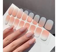 XUTONG Lot de 32 autocollants en gel semi-durci pour ongles en gel semi-durci