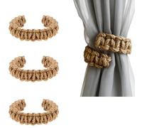 xutong Lot de 4 embrasses de rideaux bohèmes, embrasses rideaux, accessoires décoratifs pour la maison, convient pour salon, cuisine, chambre à coucher et extérieur