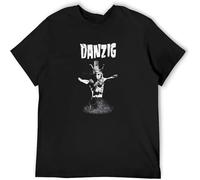 XUTSE Danzig Shirt American Heavy Metal Music Band Glenn Men T Black S