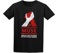 XUTSE JuDian Medecins sans Frontieres Doctors Without Borders Logo Unisex 100% Cotton Short-Sleeve T-Shirts Black L